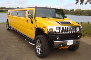 black, yellow, white hummer hire corby